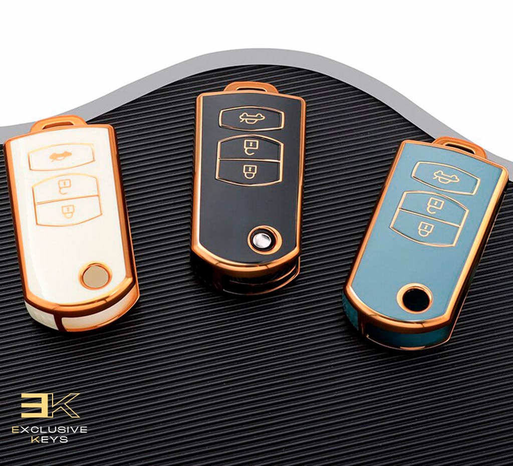 Housse pour Mazda 3, 5, 6, Séries M6, RX8 et MX5 (3 boutons)