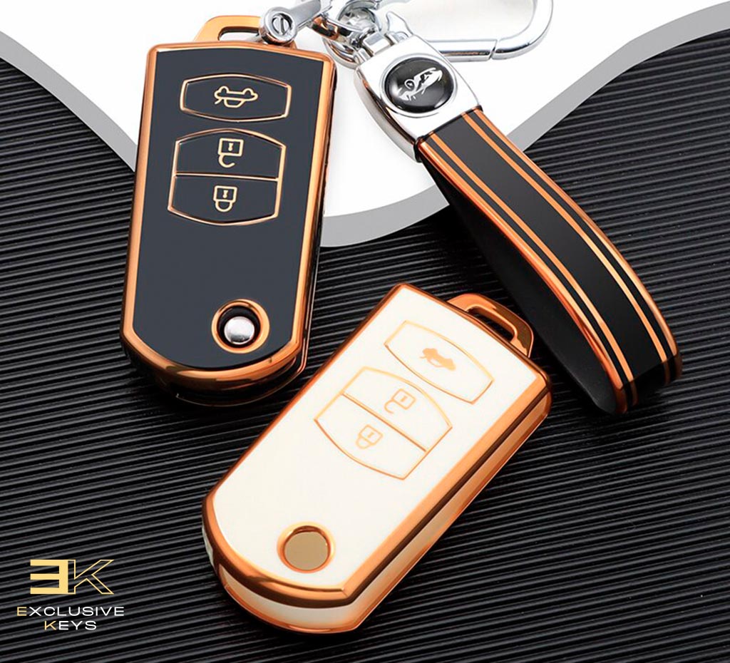 Housse pour Mazda 3, 5, 6, Séries M6, RX8 et MX5 (3 boutons)