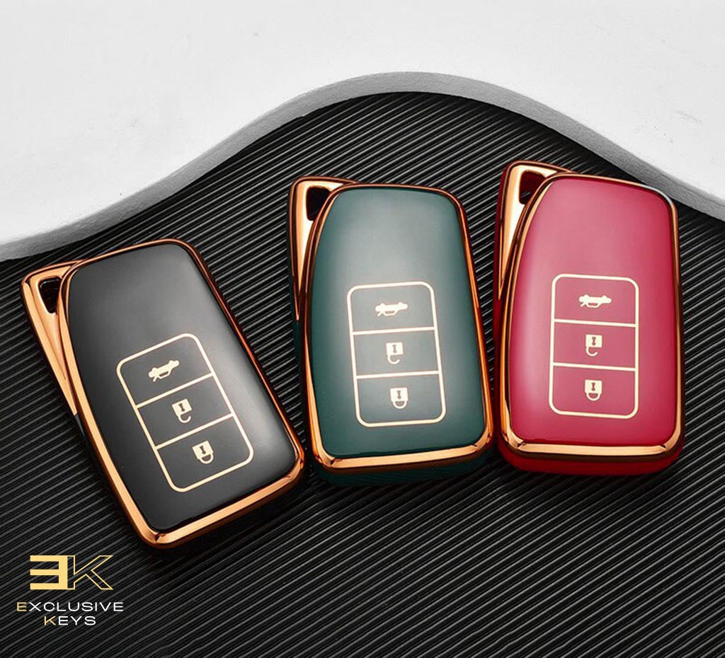 Housse pour Lexus NX, GS, RX, IS, ES, GX, LX, RC, 200, 250, 350, LS, 450H, 300H (3 boutons)