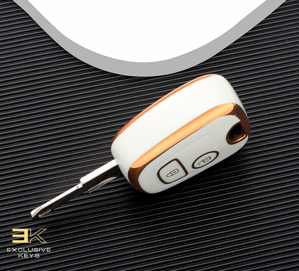 Housse pour Peugeot 106, 107, 206, 207, 306, 307, 406, 407 (2 boutons) 